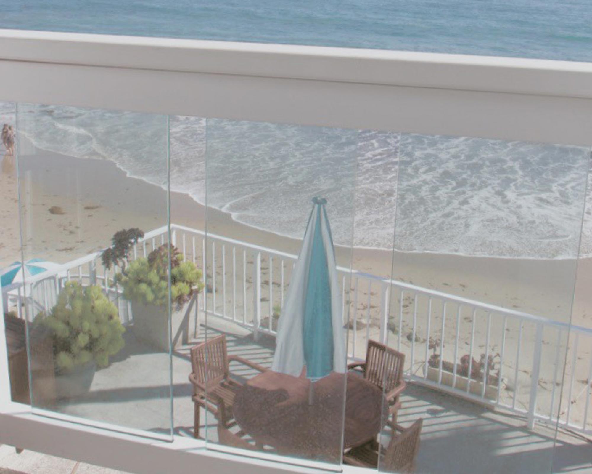 Outdoor Balcony with Beach View